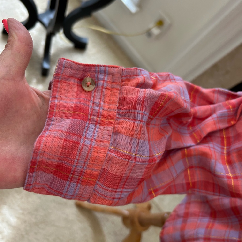 Anthro/Seen Worn Kept Plaid Button-Down Shirt - Picture 6 of 14
